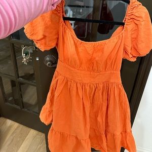 Orange coquete dress